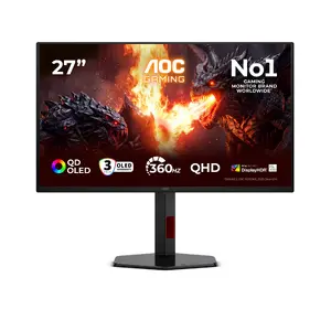 Datora monitors AOC G4 Q27G4SDR 26.5 collas Quad HD QD-OLED 2560 x 1440 pikseļi 16:9 Melns Sarkans