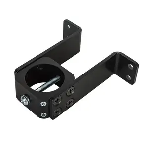 Wall mounting bracket B-TECH SYSTEM 2 for Ø50 mm poles, black, 150 kg capacity, 144×135×44 mm