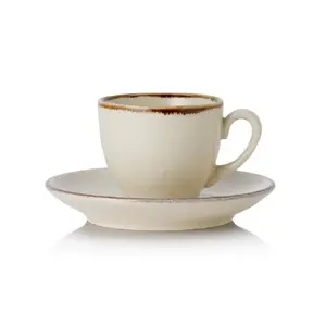 Espresso cup WAS SMILLA SAND 90 ml with saucer, porcelain