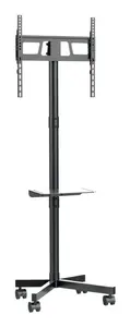 Gembird floor TV stand with caster wheels (tilt) for 32"–55", VESA 100x100–400x400, max load 30 kg, black