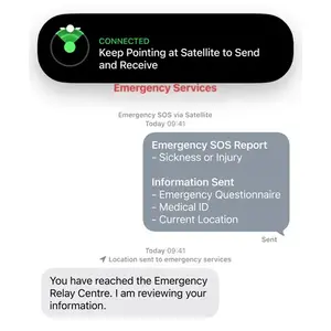 Emergency SOS via satellite