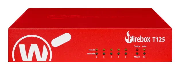 WatchGuard Firebox T125 aparatūras ugunsmūris ar