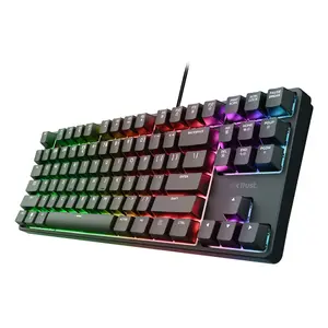 Mechanical gaming keyboard TRUST 26135, 80% 87-key, QWERTZ German layout, USB wired, black, 1.8 m cable
