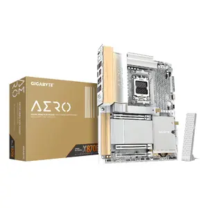 Mātesplate GIGABYTE X870E AERO X3D WOOD ATX, Socket AM5, AMD X870E, 4x DDR5 (līdz 256 GB), 16+2+2 VRM, 2x PCIe5.0 + 2x PCIe4.0, Wi‑Fi 7, 5GbE, USB4