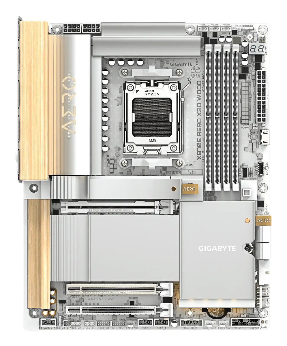 GIGABYTE X870E AERO X3D WOOD Материнская плата ATX Photo 2