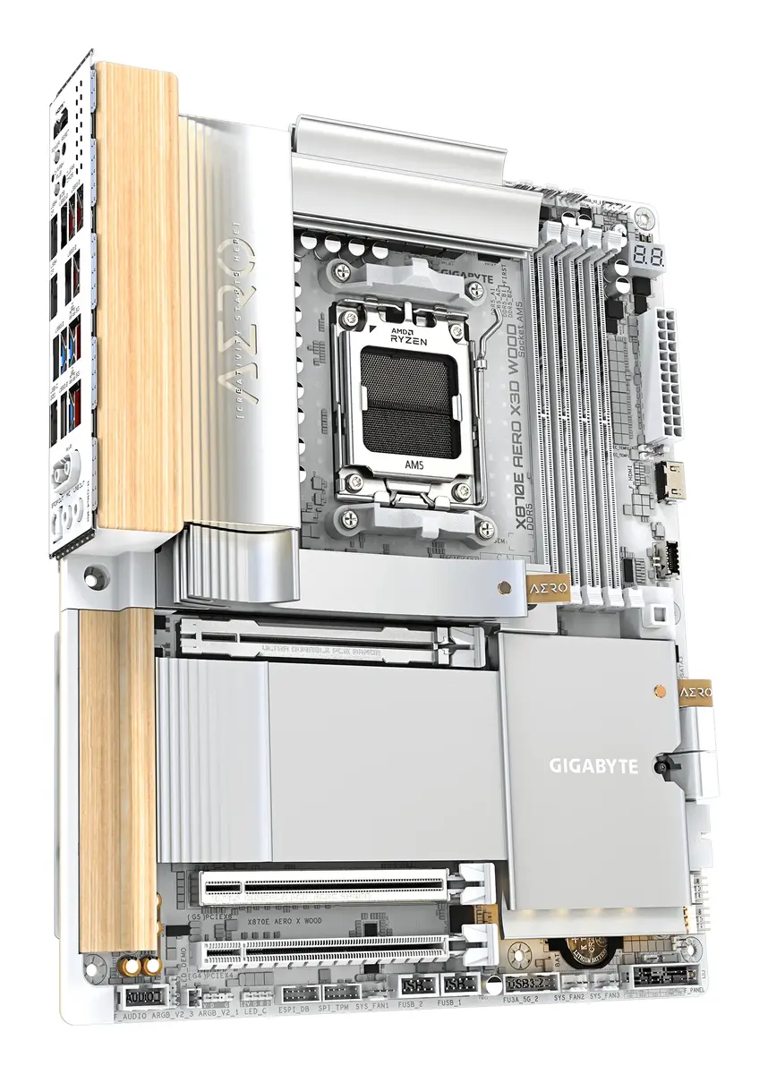 GIGABYTE X870E AERO X3D WOOD Материнская плата ATX Photo 3