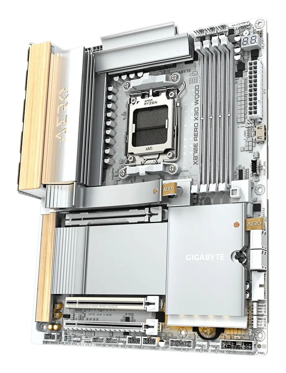 GIGABYTE X870E AERO X3D WOOD Материнская плата ATX Photo 4