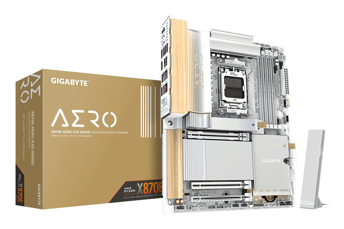 GIGABYTE X870E AERO X3D WOOD Pamatplate