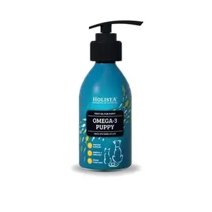 Пищевая добавка масло для щенков HOLISTA Puppy Omega-3 Oil 100 мл — концентрированное рыбье масло с омега-3 жирными кислотами