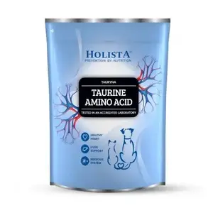Uztura bagātinātāja pulveris HOLISTA Taurine 500 g —taurīna aminoskābes pulveris, 500 g