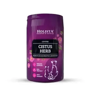 Loose herbal tea HOLISTA Cistus (Cistus incanus) — natural dried leaves, 100 g