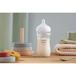Stikla bērnu pudele Philips AVENT Natural Response SCY933/02 ar knupīti Flow 3