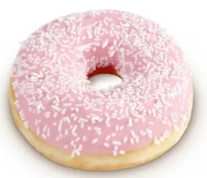 Dots frozen donuts with pink glaze 36 pcs x 60 g, brand dots