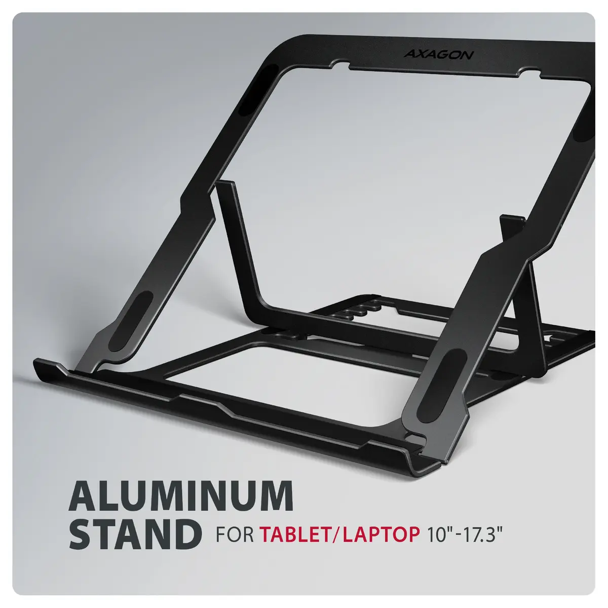 AXAGON STND-LAB laptop stand — aluminum for 10"–17.3" Photo 2