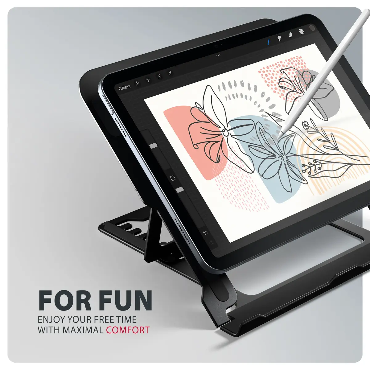 AXAGON STND-LAB laptop stand — aluminum for 10"–17.3" Photo 6