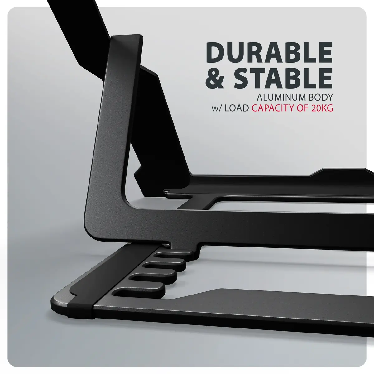 AXAGON STND-LAB laptop stand — aluminum for 10"–17.3" Photo 8