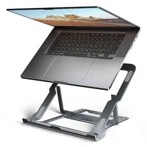 Laptop & tablet stand AXAGON STND-LAG, aluminium, for 10"–17.3", grey, height 91–150 mm, width 220 mm