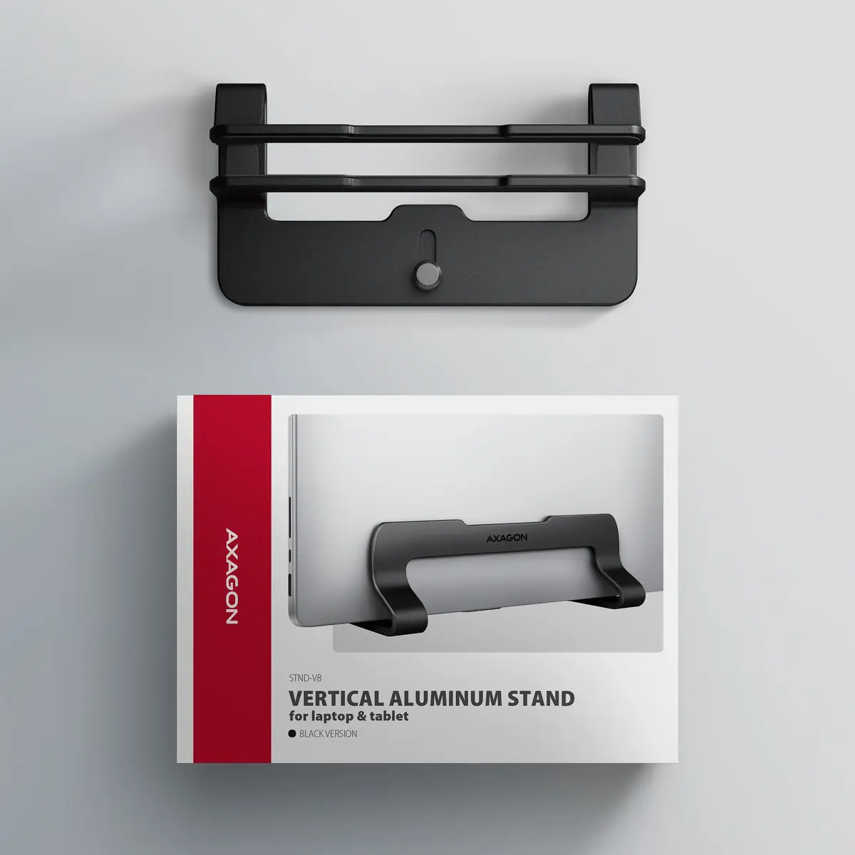 AXAGON STND-VB подставка — алюминиевая вертикальная 10"–17,3" Photo 7