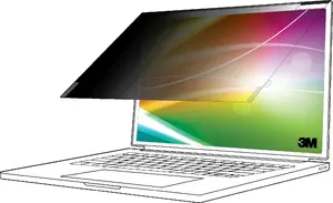 Privacy filter for laptop 13.8" 3M removable light screen protector flip/sticker black