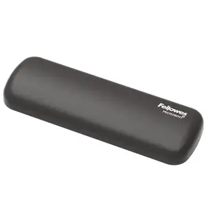 Ergonomic Wrist Rest Fellowes Breyta Palm Rest with Antibacterial Protection, Silicone, 60×180×17.5 mm, Black