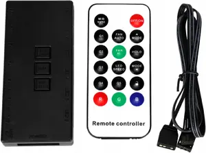Zenpc CTRL1 ARGB 3-pin 5V PWM apgaismojuma kontrolieris un hubs ar tālvadību (ZEN.CTRL1)