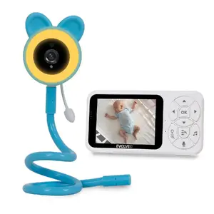 Baby monitor with camera Evolveo N35 — VOX, thermometer, night vision, RGB light, Blue