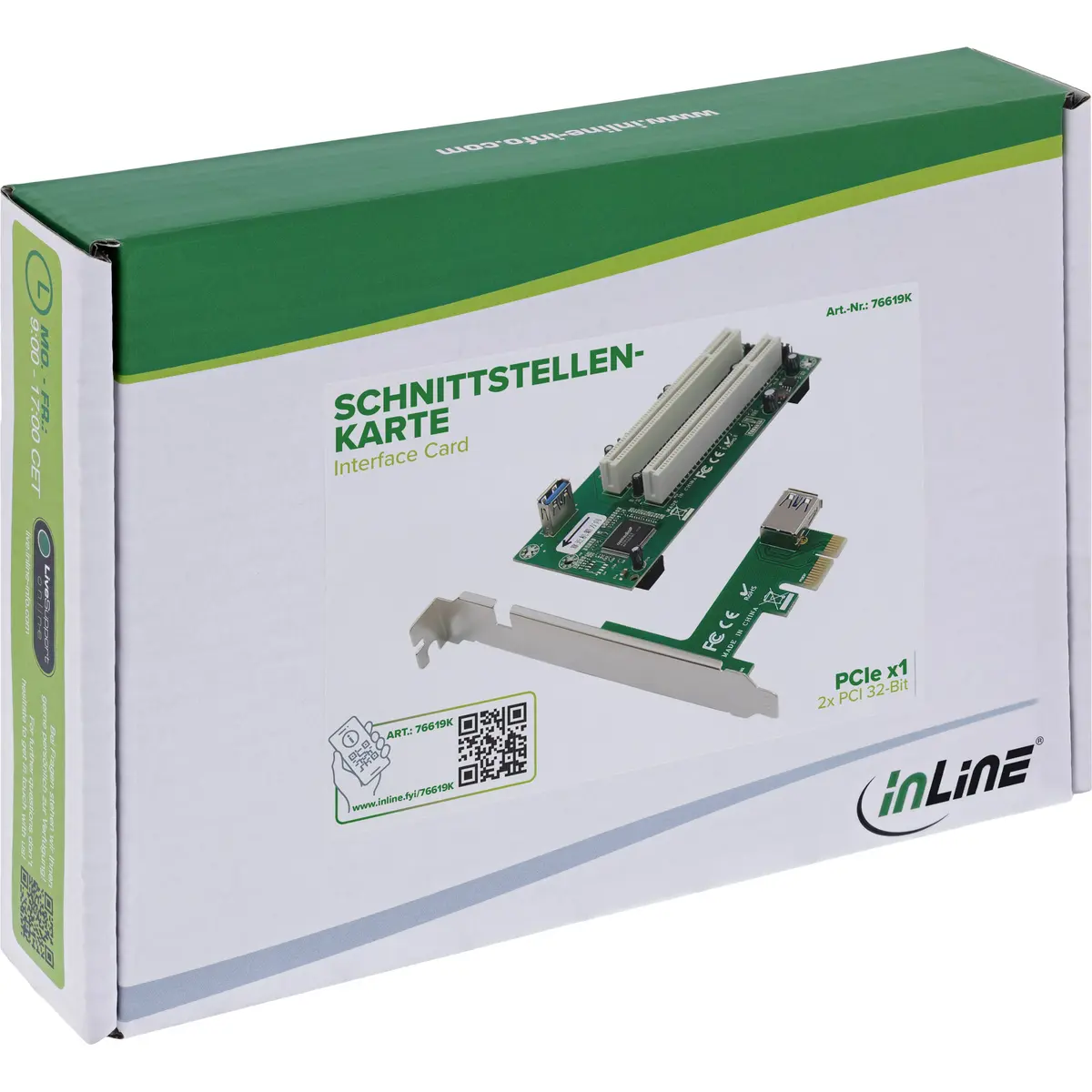 InLine 76619K PCIe to PCI Interface Adapter Card Photo 14