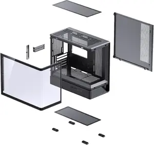 Desktop mATX chassis Jonsbo D200 Tårn — black, without power supply