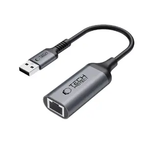 Адаптер USB 3.0 — Ethernet RJ45 Tech‑Protect ULTRABOOST 1000Mbps, чёрный