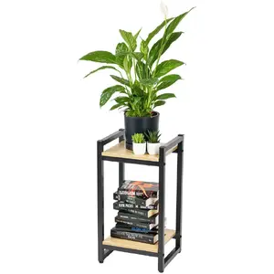 Metāla puķu statīvs Strado Vertico 65 cm — melns
