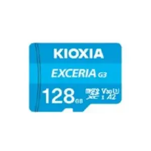 MicroSDXC card Kioxia EXCERIA G3 128 GB UHS-I U3 V30 — 160/50 MB/s, Class 10, blue