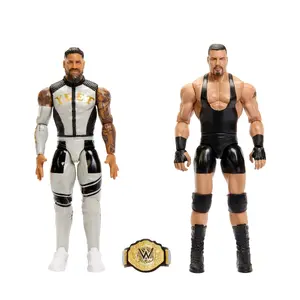 Action figures set MATTEL WWE Main Event Showdown Bron Breakker vs Jey Uso, Series #25, 6-inch, plastic, multicolour