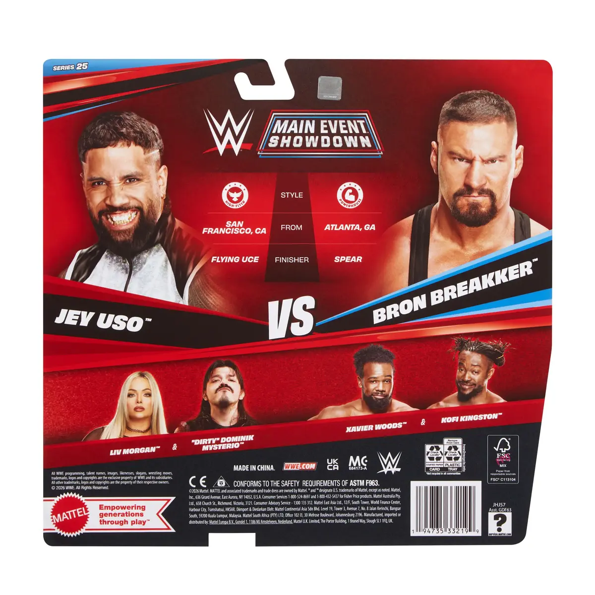 MATTEL WWE Main Event Showdown sērija #25 6" komplekts Photo 6