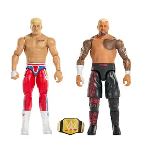 Action figure 2-pack MATTEL WWE Main Event Showdown 'The American Nightmare' Cody Rhodes vs Solo Sikoa, plastic, multicolour, ages 6+
