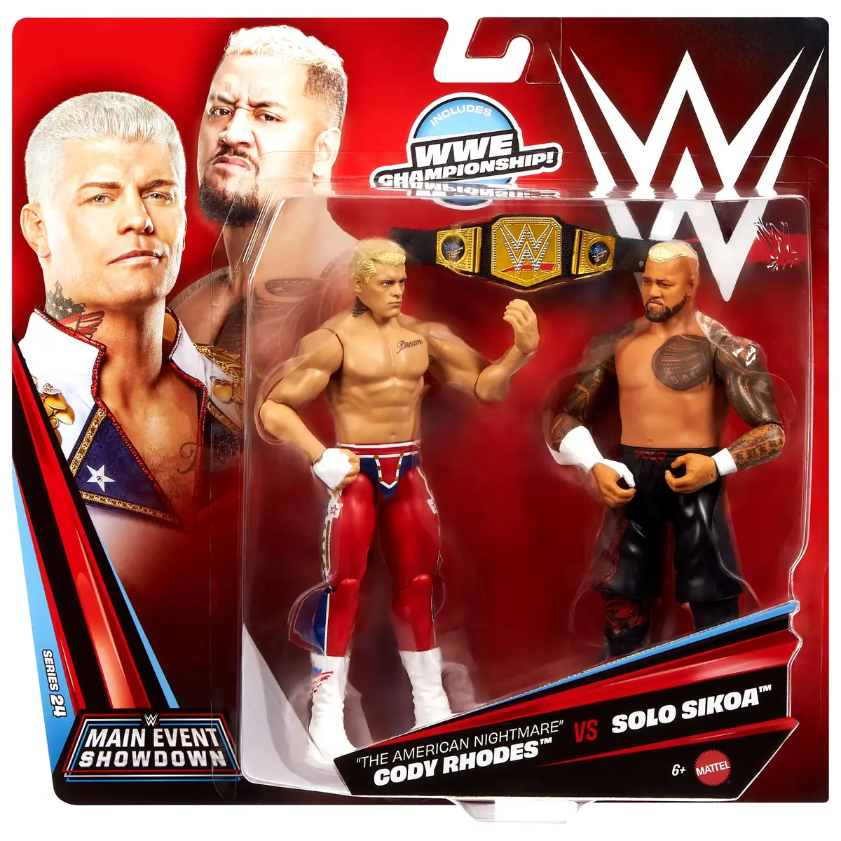 MATTEL WWE Main Event Showdown Cody Rhodes vs Solo Sikoa 2-pack Photo 6