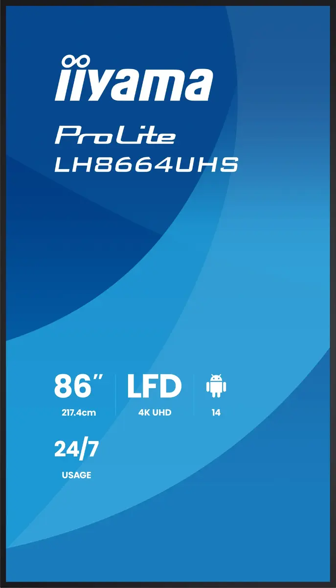 IIYAMA LH8664UHS-B3AG 85,6" 4K цифровой дисплей Photo 3