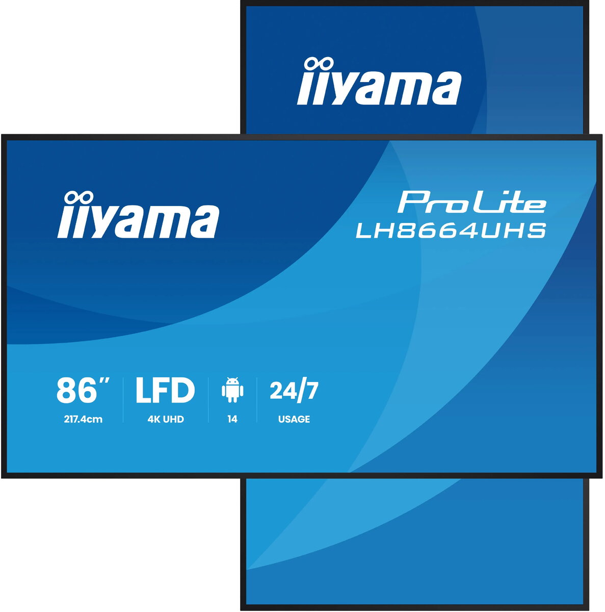 Iiyama LH8664UHS-B3AG Profesionālais displejs 85.6&quot