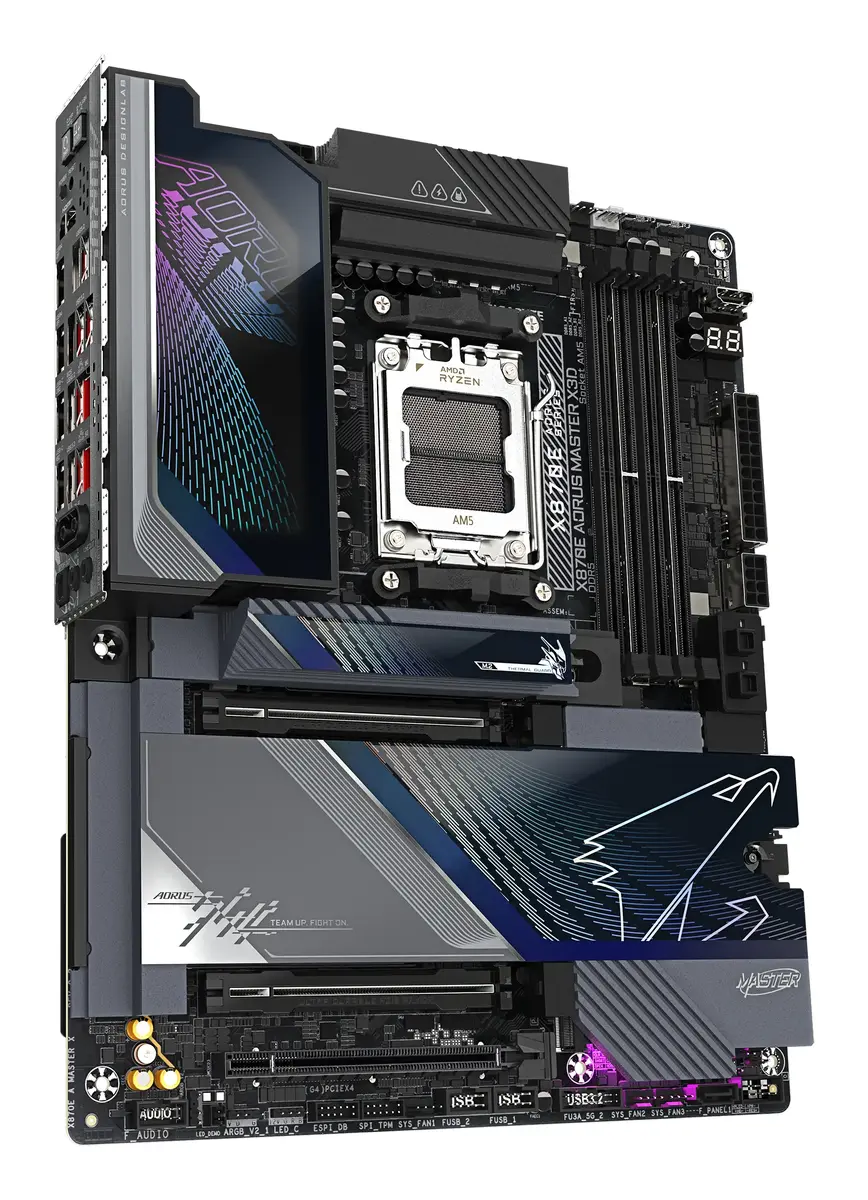 GIGABYTE X870E AORUS MASTER X3D pamatplate Photo 4