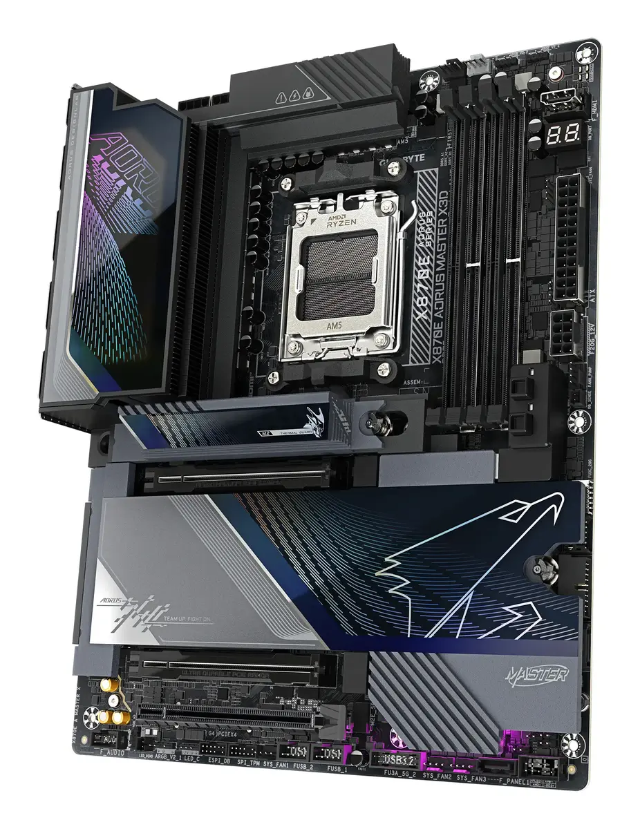 GIGABYTE X870E AORUS MASTER X3D pamatplate Photo 5