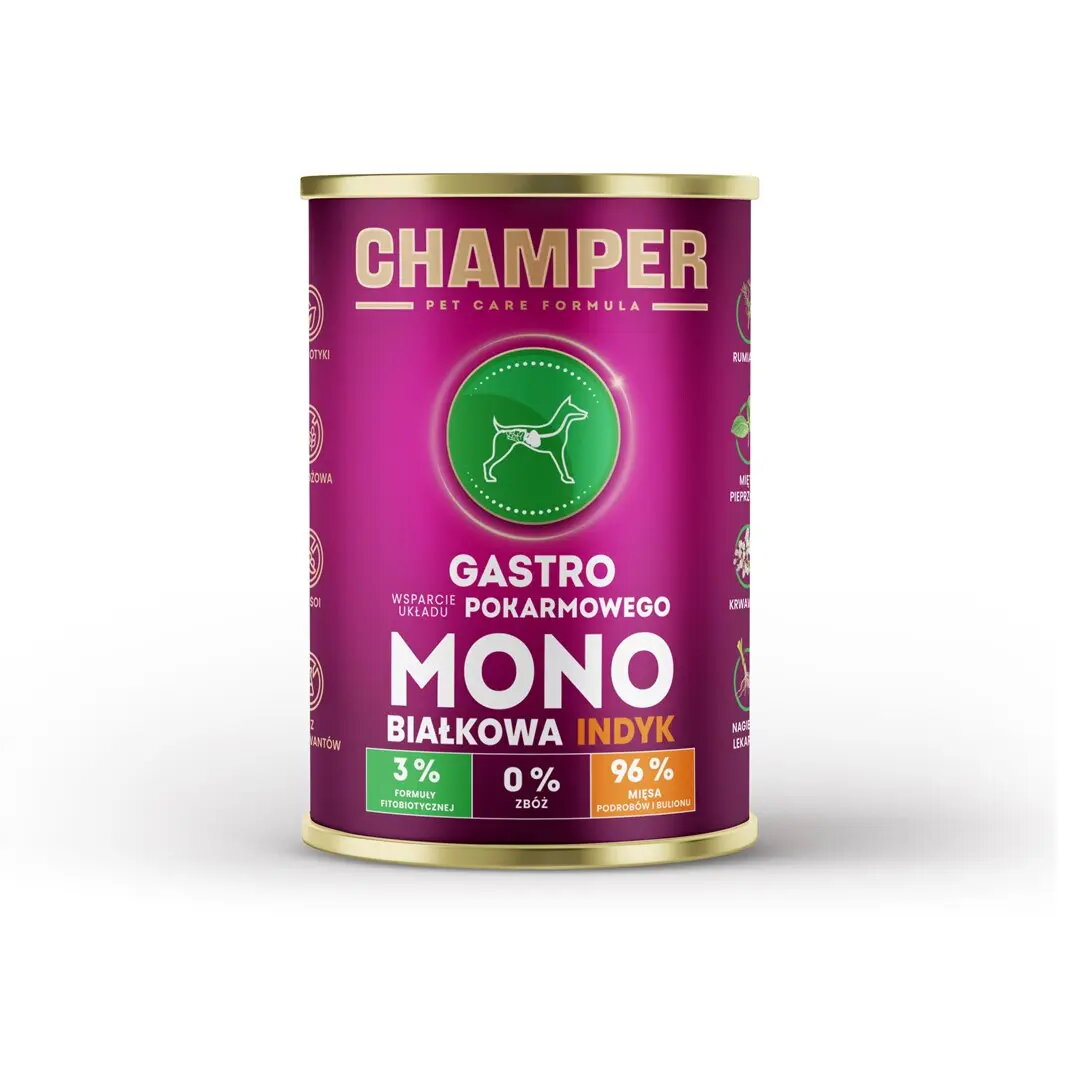 Mitrs suņu barības CHAMPER Gastro Monoprotein