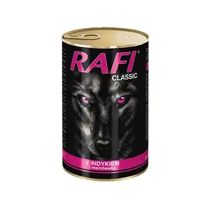 Dog food RAFI Rafi Classic Turkey Adult wet food can 1.24 kg for medium and maxi breeds