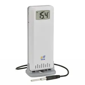 Bezvadu termo-higro sensors TFA ID-A4 (30.3905.02) balts — temperatūras un mitruma raidītājs
