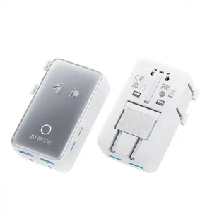 Power adapter Anker Nano Travel Adapt 5-in-1 20W — compact multiport charger with USB-C PD and USB-A