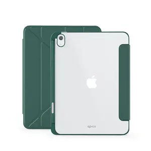 Flip case Epico Hero for iPad 10.9" (2022) — 27.7 cm screen, TPU/PC/ABS, 2 stand modes, Green Translucent