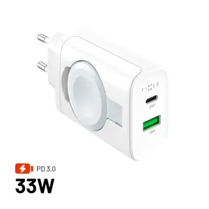 Сетевой дорожный зарядный адаптер FIXED 33W, белый — 1 шт.