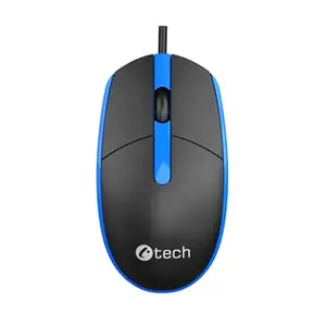 Проводная оптическая мышь c‑tech WM-10 черно‑синяя USB
