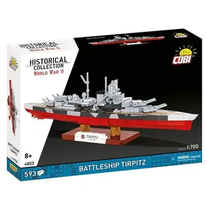 Construction set Cobi Battleship Tirpitz model with 593 pieces, scale and display features