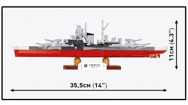 Cobi Kara kuģis Tirpitz, 593 detaļas Photo 3