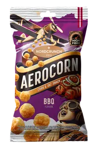 Snack Aerocorn corn and oats snack with BBQ flavor 25 g