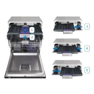 Additional Flexible Cutlery Tray at the Top